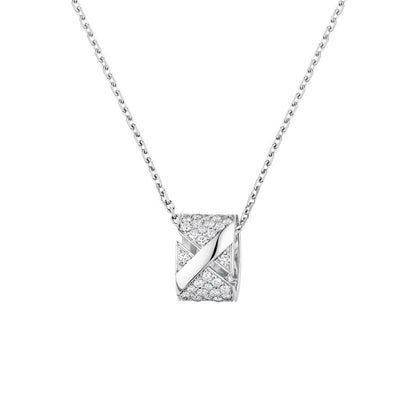 [AuraEcho]LIENS EVIDENCE DIAMOND PAVED NECKLACE