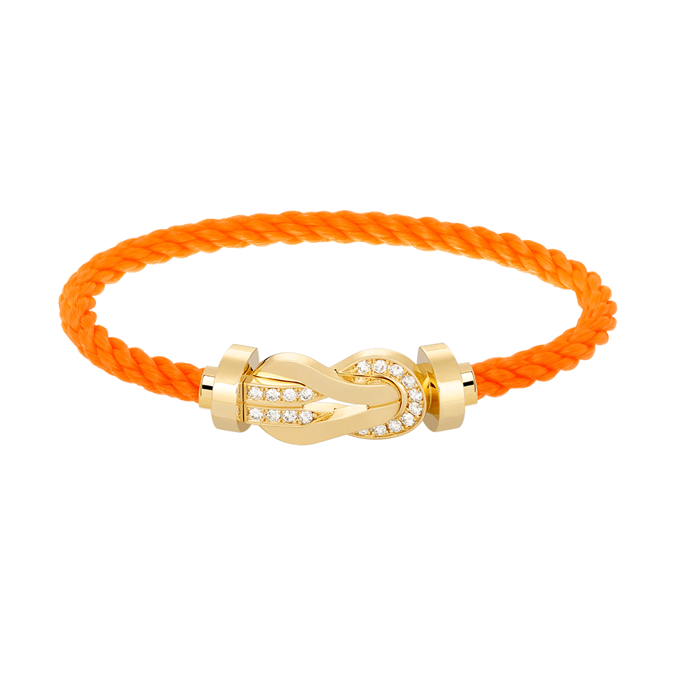 [AuraEcho]CHANCE LARGE 8 FIGURE BUCKLE HALF DIAMOND BRACELET GOLD