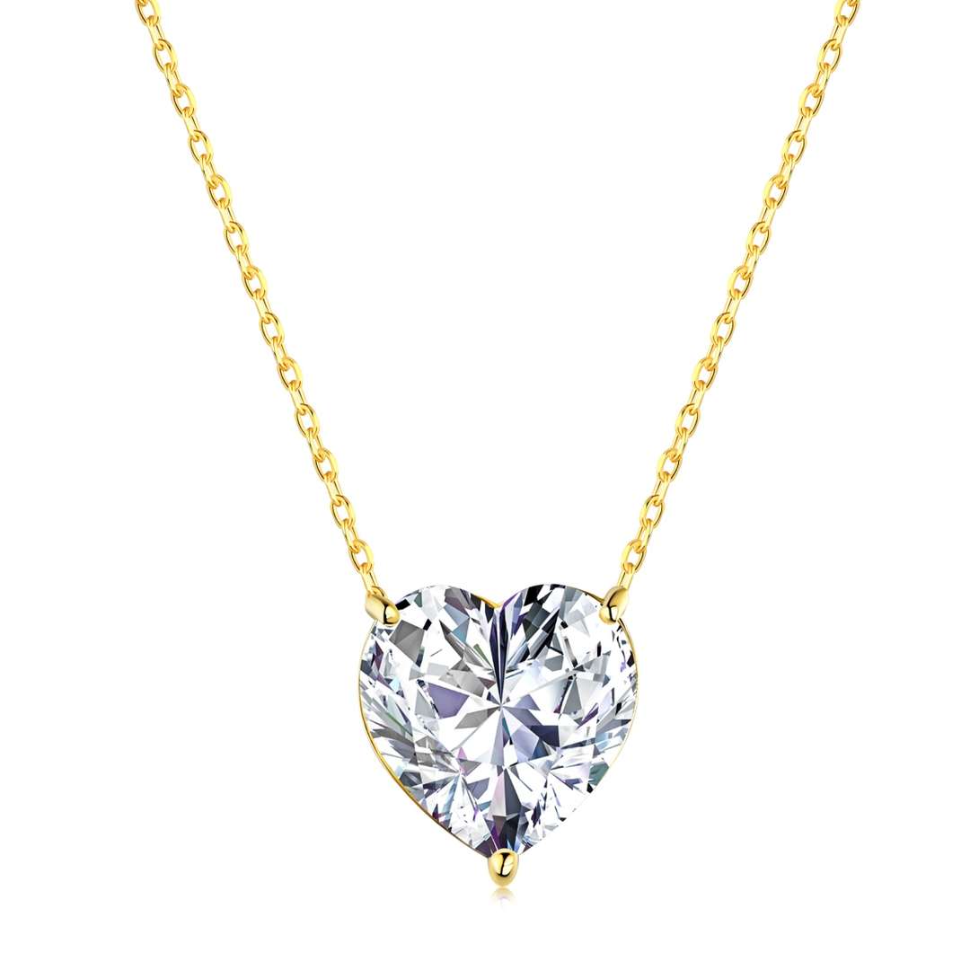 [AuraEcho]6.0 carat Radiant Heart Shape Necklace