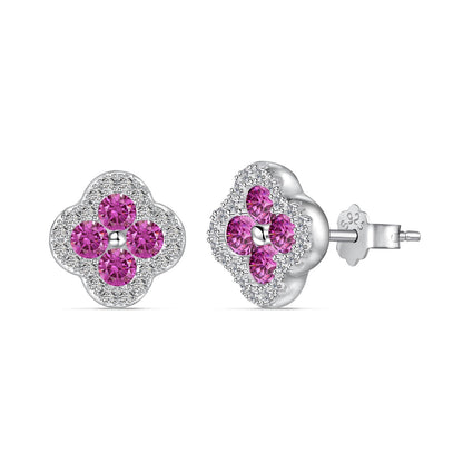 [AuraEcho]Four-Leaf Clover Flower Shaped Earrings