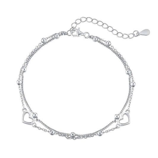 [AuraEcho]Dainty Double Layer Love Heart Bracelet