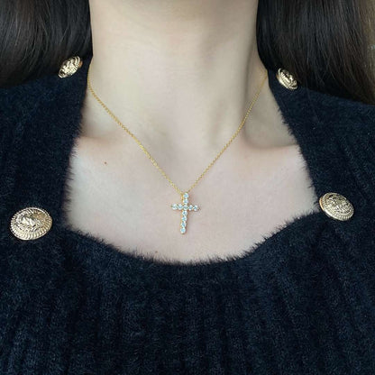 [AuraEcho]Unique Cross Shape Necklace