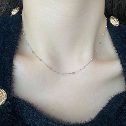 [AuraEcho]Small Bead Clavicle Chain Simple Necklace