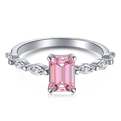 [AuraEcho]1.0 Carat Dainty Resplendent Radiant Cut Daily Ring