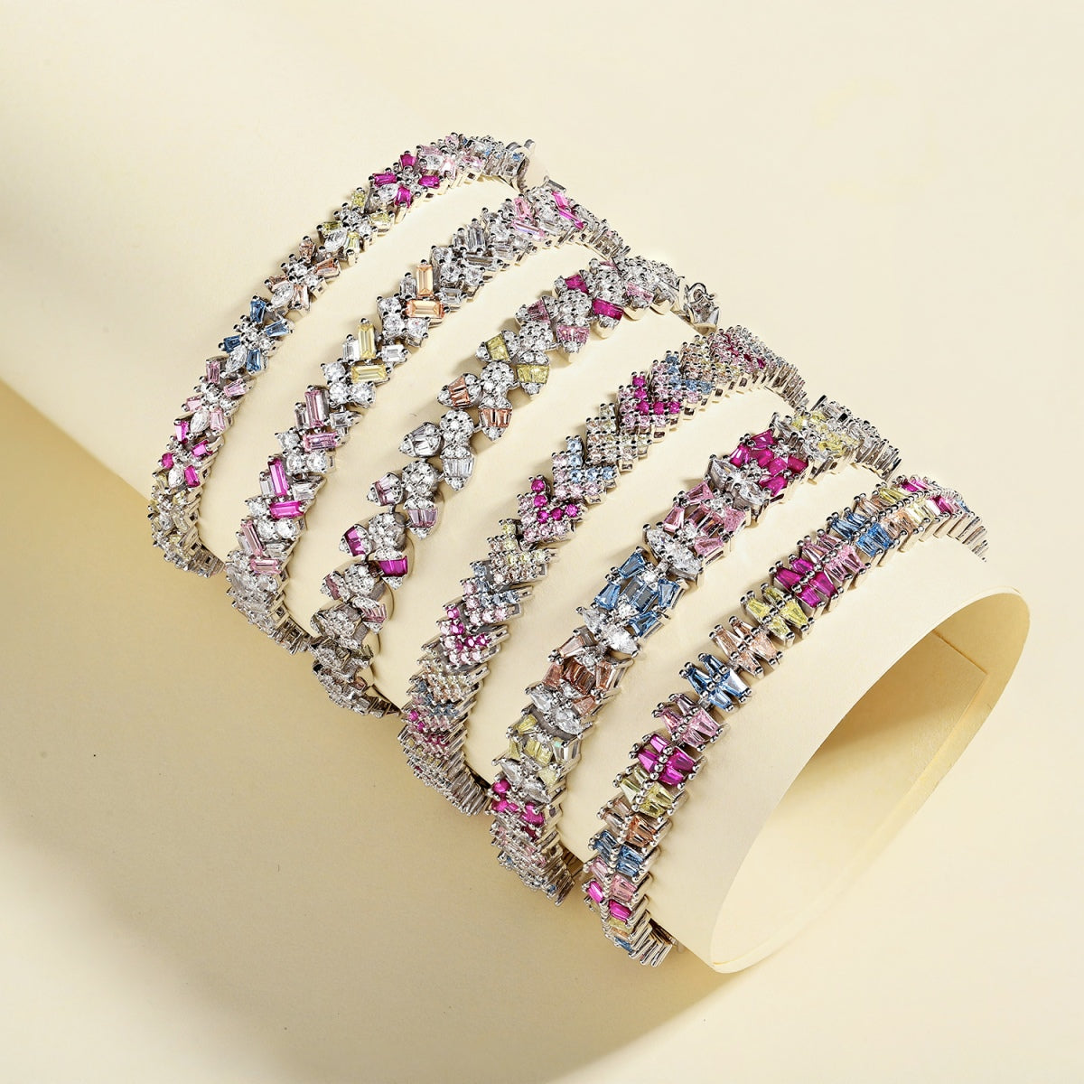 [AuraEcho]Sparkling Exquisite Multi Cut Party Bracelet
