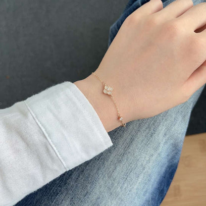 [AuraEcho]Delicate Four Leaf Clover Bracelet