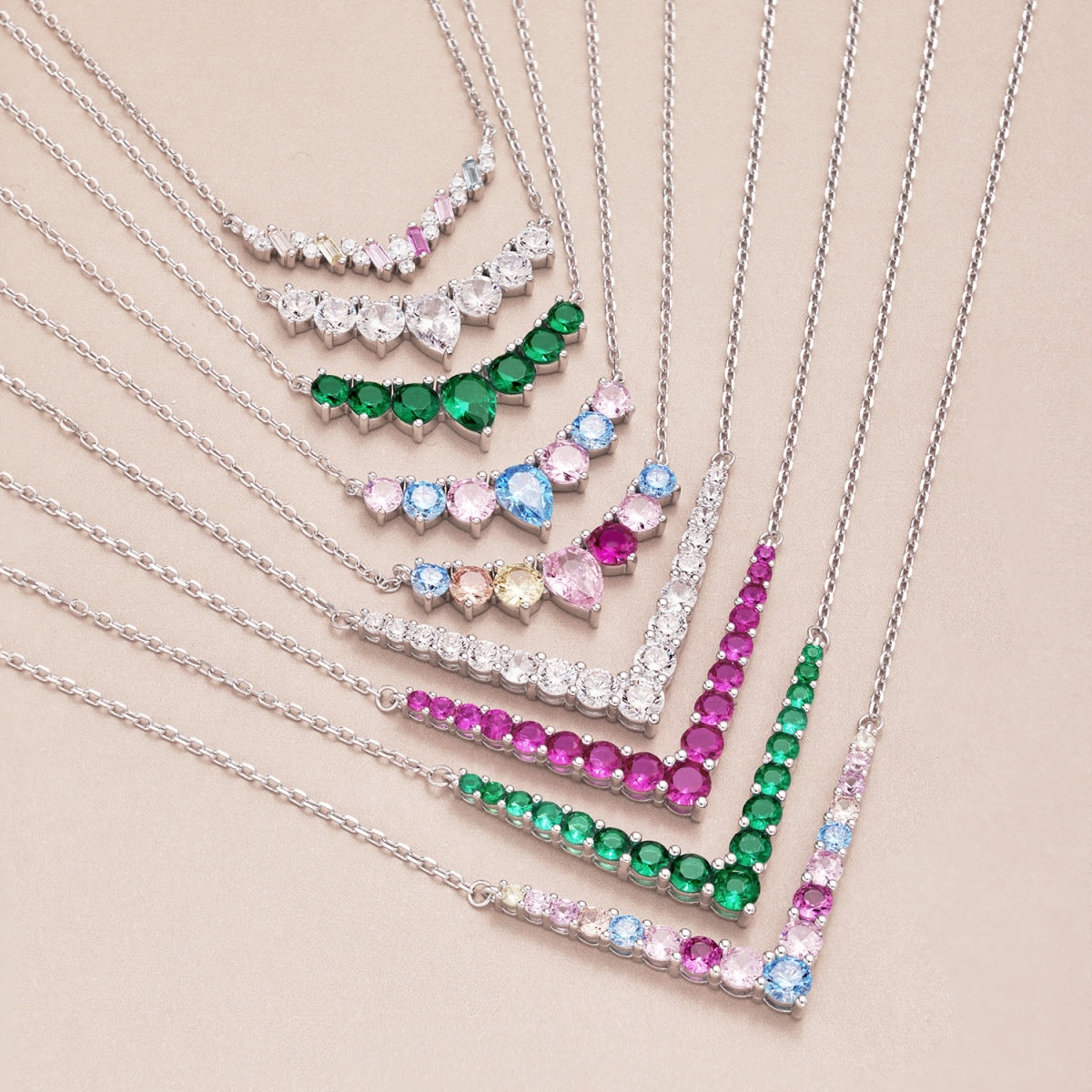 [AuraEcho]Dainty Colorful Heart Necklace