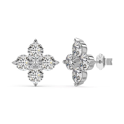 [AuraEcho]Four-Leaf Clover Eight-Pointed Star Earrings