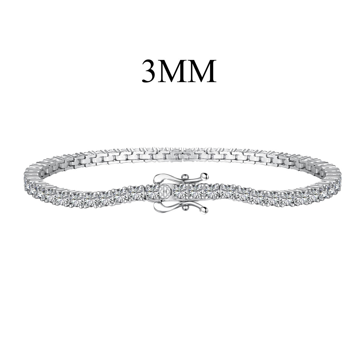 [AuraEcho]Dainty Charming Round Cut Tennis Bracelet