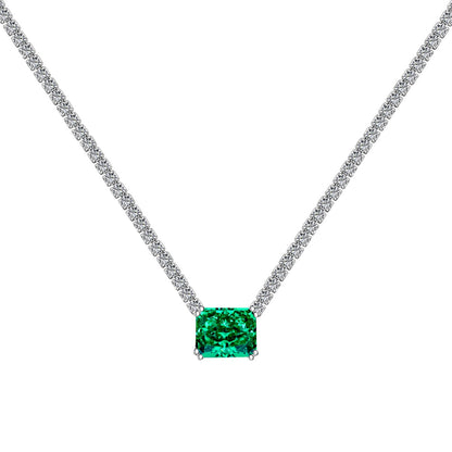 [AuraEcho]4.0 Carat Elegant Radiant Cut Necklace