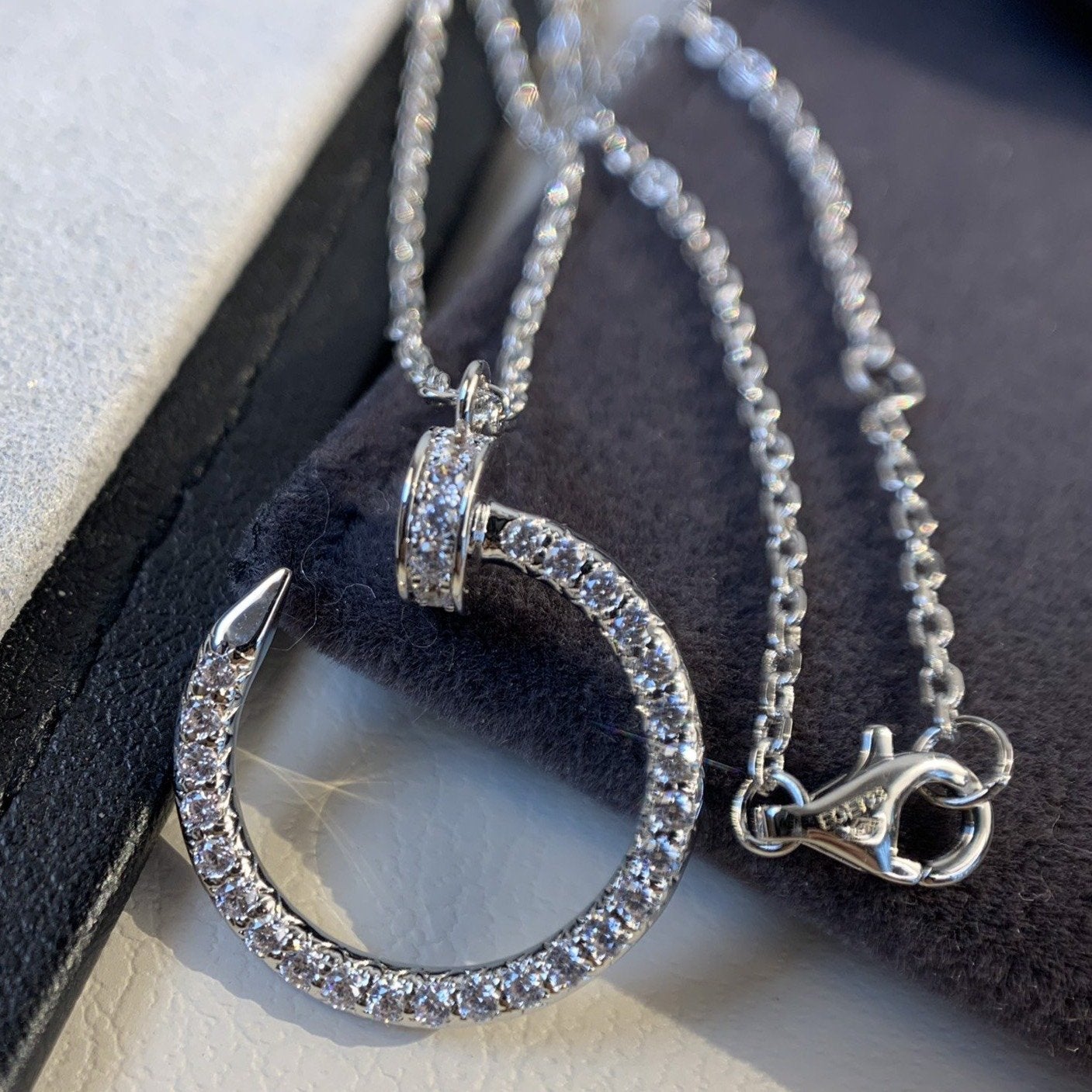 [AuraEcho]JUSTE NECKLACE SILVER DIAMONDS