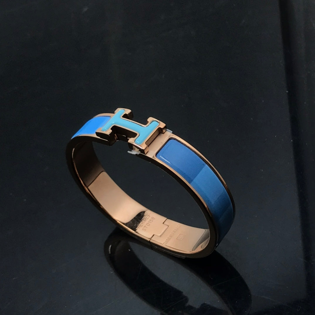 [AuraEcho]H BRACELET BLUE RAINBOW CERAMIC