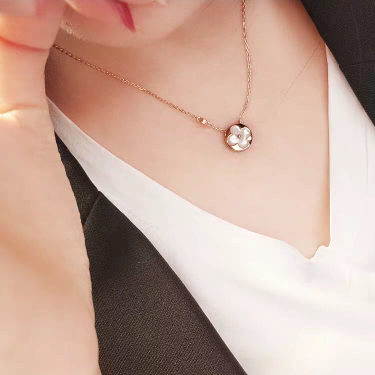 [AuraEcho]SUN MOP GOLD 1 DIAMOND NECKLACE