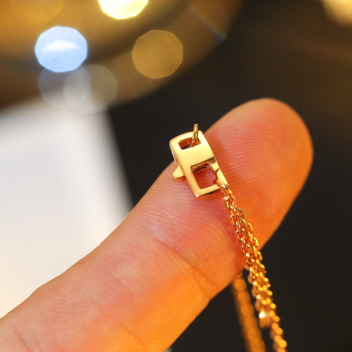 [AuraEcho]STAR AND SUN DIAMOND PINK GOLD NECKLACE