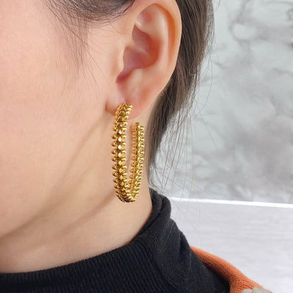 [AuraEcho]CLASH LARGE HOOP EARRINGS