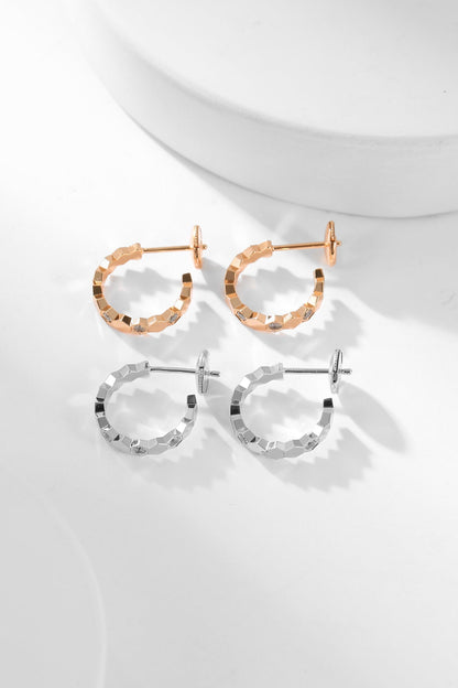 [AuraEcho]BEE LOVE DIAMOND HOOP EARRINGS