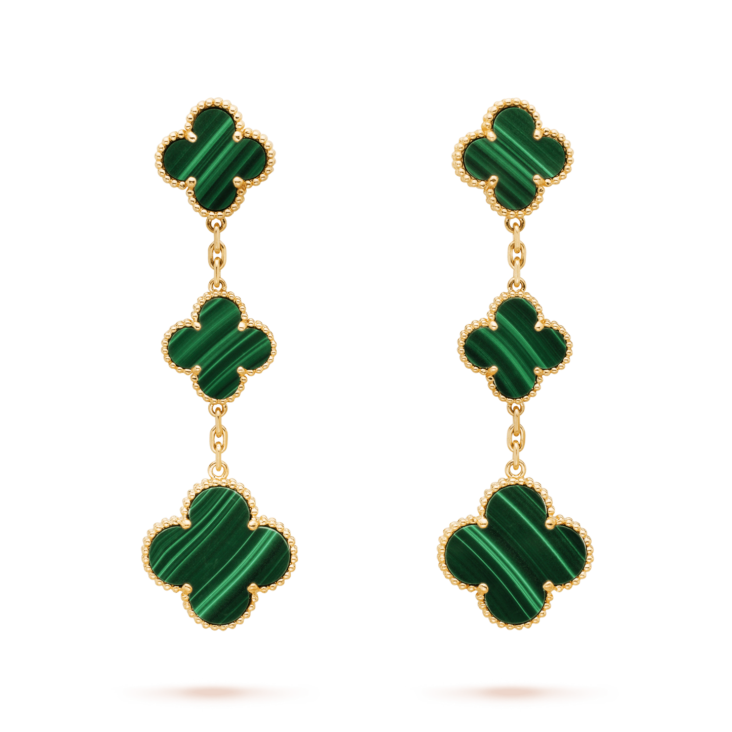 [AuraEcho]CLOVER MALACHITE 3 MOTIFS GOLD