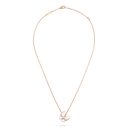 [AuraEcho]BUTTERFLY MOP DIAMOND NECKLACE