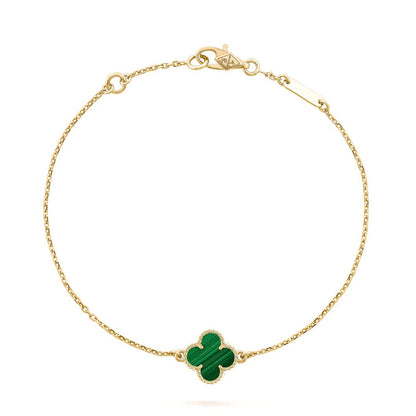 [AuraEcho]CLOVER BRACELET MALACHITE 1 MOTIF