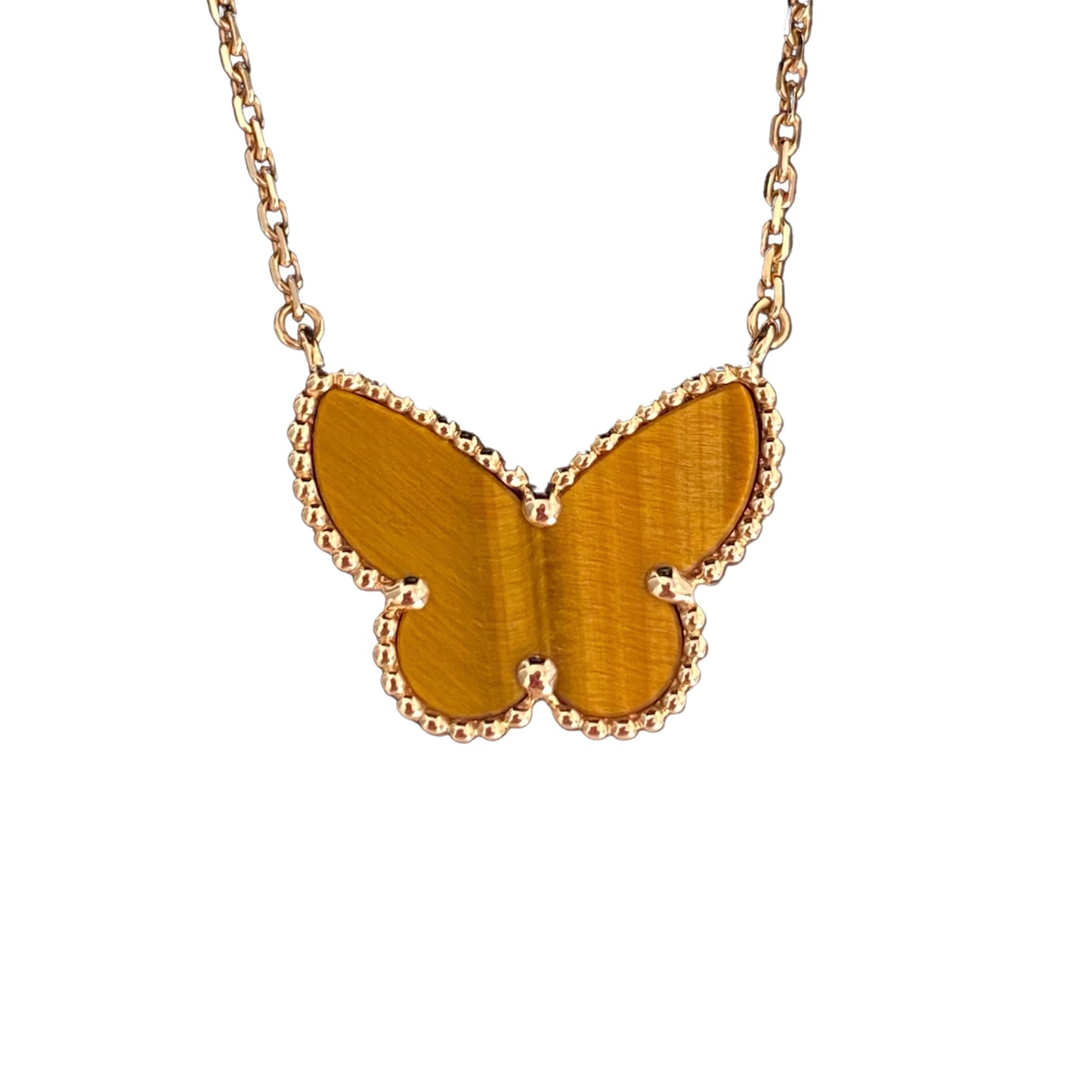 [AuraEcho] TIGER__ EYE BUTTERFLY NECKLACE