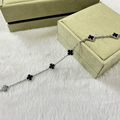 [AuraEcho]CLOVER 6 MOTIF  ONYXS BRACELET