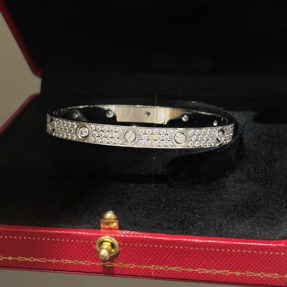 [AuraEcho]LOVE BRACELET 6.1MM DIAMOND-PAVED 10 BIG DIAMONDS