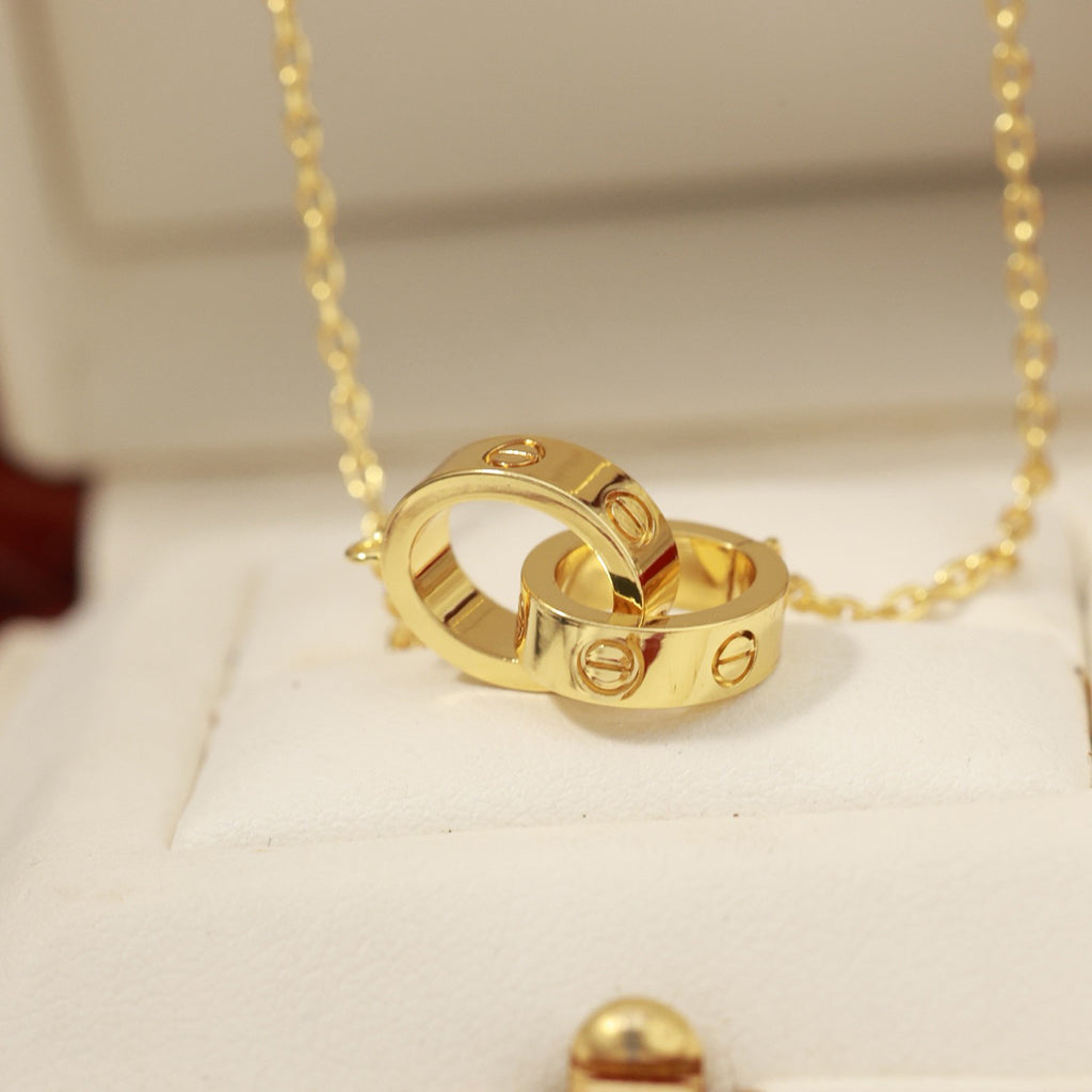 [AuraEcho]LOVE DOUBLE RING NECKLACE