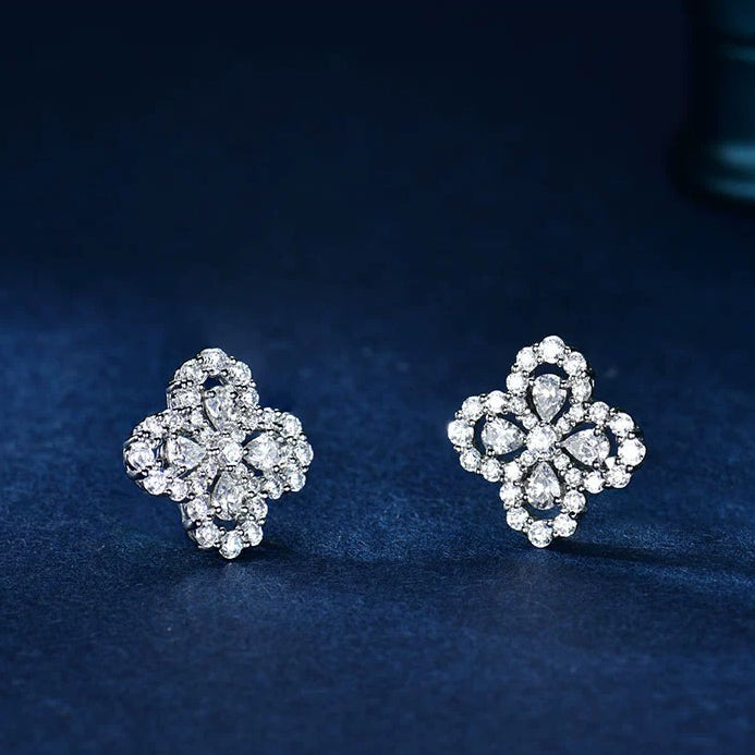 [AuraEcho]LOOP EARRINGS FULL MOTIF DIAMOND 16MM