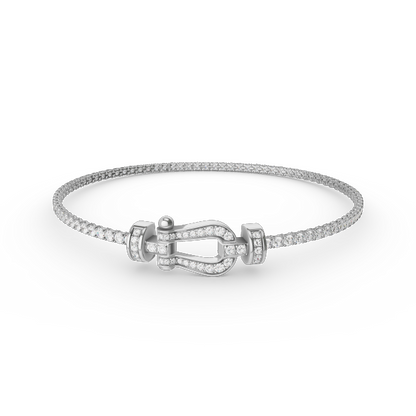 [AuraEcho]FORCE  HORSESHOE  DIAMOND TENNIS BRACELET