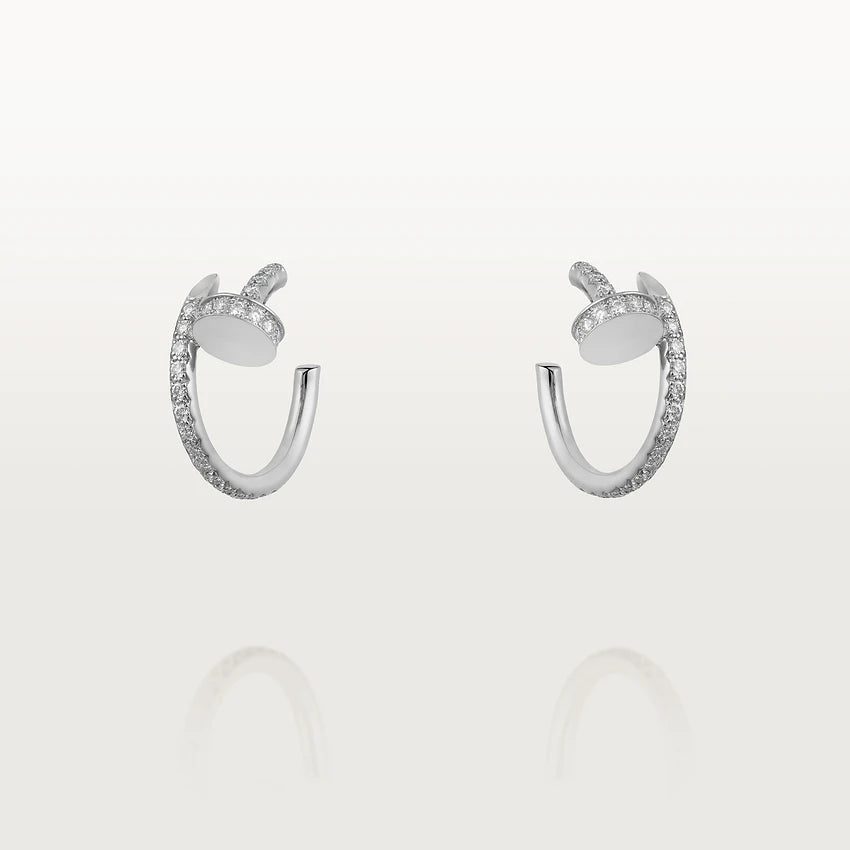 [AuraEcho]JUSTE EARRINGS 12.75MM SILVER DIAMOND