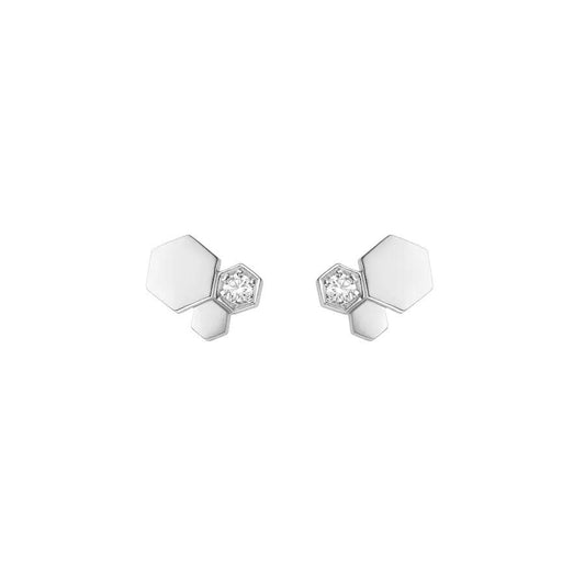 [AuraEcho]BEE LOVE SILVER DIAMOND EARRINGS