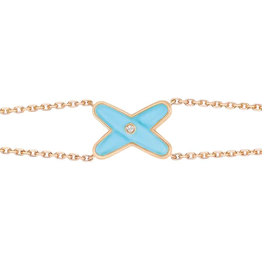 [AuraEcho]JEUX BRACELET TURQUOISE PINK GOLD 1 DIAMOND