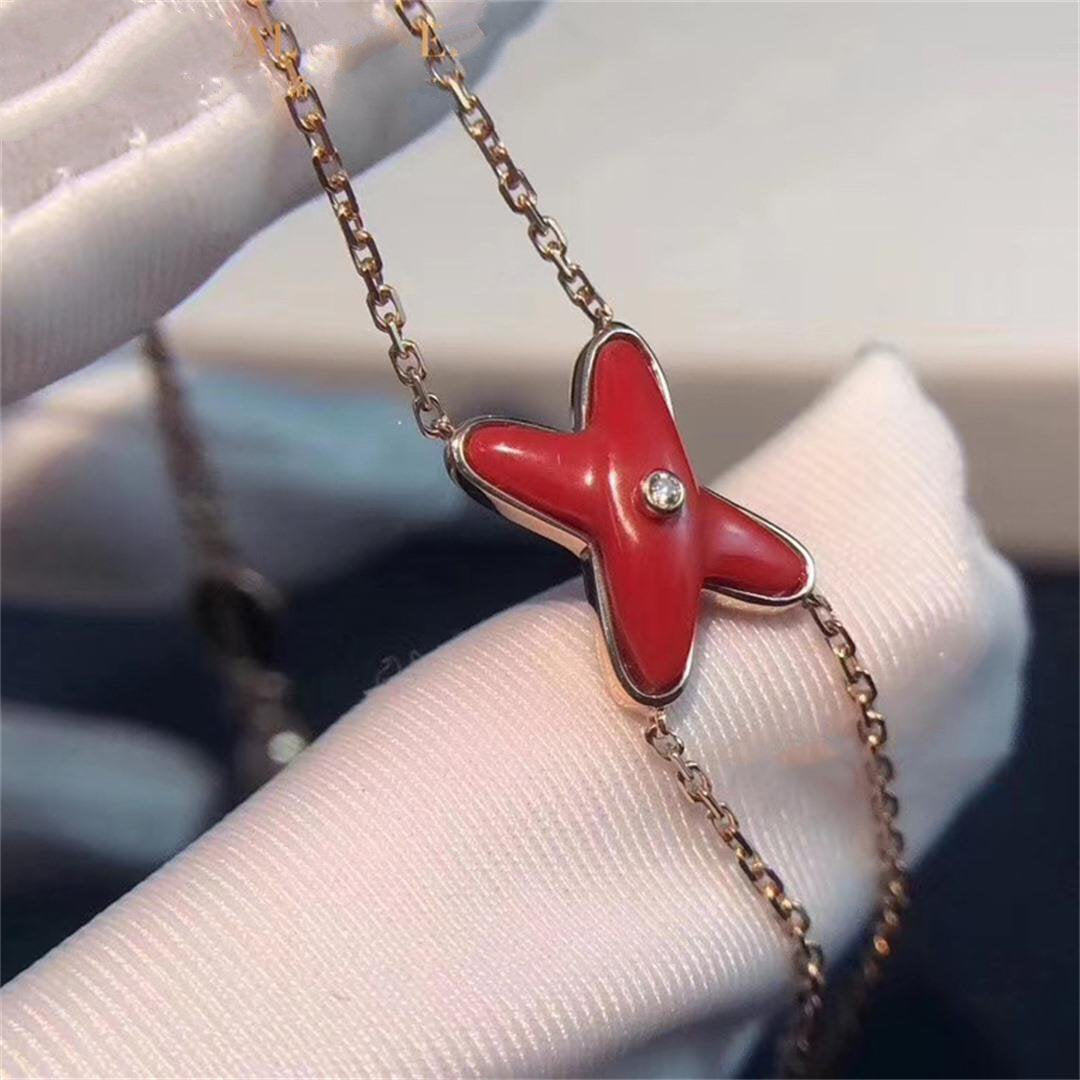 [AuraEcho]JEUX BRACELET CARNELIAN PINK GOLD 1 DIAMOND