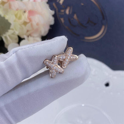 [AuraEcho]JEUX DE PINK GOLD DIAMOND EARRINGS