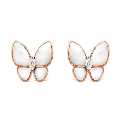 [AuraEcho]BUTTERFLY MOP DIAMOND EARRINGS
