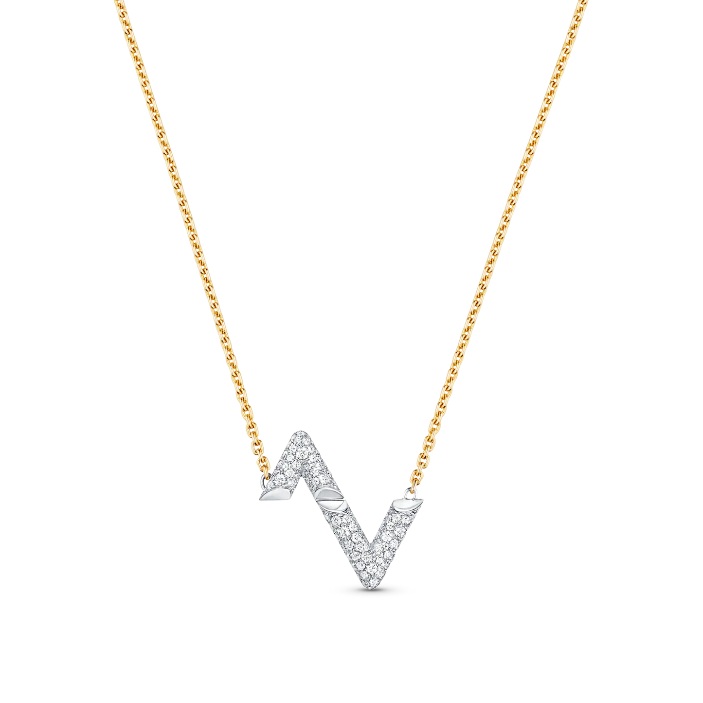 [AuraEcho]VOLT SILVER DIAMOND PEDANT NECKLACE