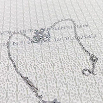 [AuraEcho]FRIVOLE SILVER FLOWER DIAMOND BRACELET