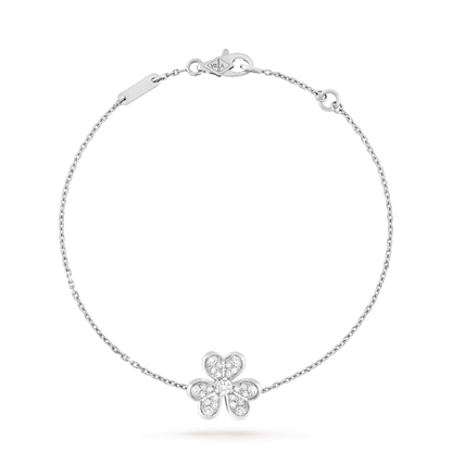 [AuraEcho]FRIVOLE SILVER FLOWER DIAMOND BRACELET