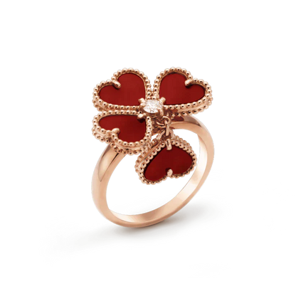 [AuraEcho]SWEET CLOVER CARNELIAN RING