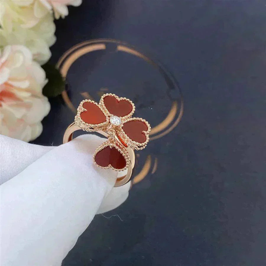 [AuraEcho]SWEET CLOVER CARNELIAN RING