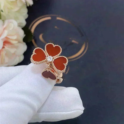[AuraEcho]SWEET CLOVER CARNELIAN RING